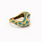 Bague 52 Bague en or jaune 18 carats, diamants et turquoise 58 Facettes 32397