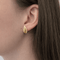 Boucles d'oreilles Boucles d'oreilles feuille stylisée en or jaune 18 carats 58 Facettes 32681