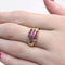Bague 52 Bague en or jaune, rubis synthétiques et diamants 58 Facettes 32229