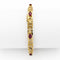 Bracelet Bracelet en or jaune 18 carats, diamants et rubis 58 Facettes 33374