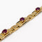 Bracelet Bracelet en or jaune 18 carats, diamants et rubis 58 Facettes 33374