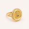 Bague 52 Augis - Bague chevalière en or jaune 18 carats, diamant et rubis 58 Facettes 33094