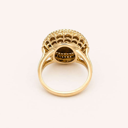 Bague 52 Augis - Bague chevalière en or jaune 18 carats, diamant et rubis 58 Facettes 33094