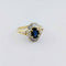 Bague 51 Bague en or jaune 18 carats avec saphir et diamants 58 Facettes 33096