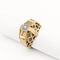 Bague 56 Bague tank ajourée en or jaune et diamant 58 Facettes 33016