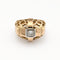 Bague 56 Bague tank ajourée en or jaune et diamant 58 Facettes 33016