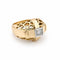 Bague 56 Bague tank ajourée en or jaune et diamant 58 Facettes 33016