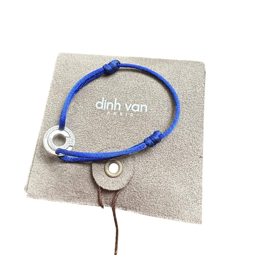 Bracelet Dinh Van Seventies - Bracelet sur cordon en or blanc 18 carats et diamants 58 Facettes 375