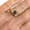 Bague 56 Bague saphir et diamants baguette en or jaune 18 carats 58 Facettes 342