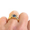 Bague 56 Bague saphir et diamants baguettes en or jaune 18 carats 58 Facettes 342