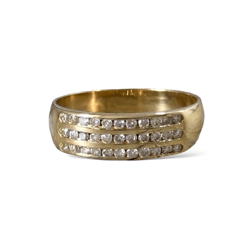 Bague 50 Bague jonc en or jaune 18 carats et diamants 58 Facettes 331