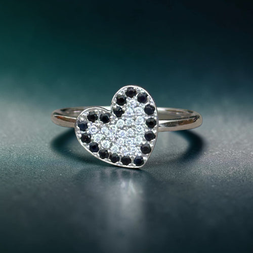 Bague 53 Bague cœur diamants saphirs Vanessa Tugendhaft or blanc 18K 58 Facettes 294