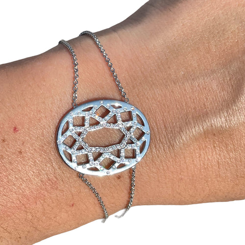 Bracelet Lisonia - Bracelet en or blanc 18 carats et diamants 58 Facettes 125