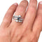 Bague 54 Bague saphir 0,42 carat et diamants en or blanc 18 carats 58 Facettes 267