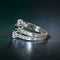 Bague 54 Bague saphir 0,42 carat et diamants en or blanc 18 carats 58 Facettes 267