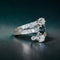 Bague 54 Bague saphir 0,42 carat et diamants en or blanc 18 carats 58 Facettes 267