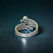 Bague 54 Bague saphir 0,42 carat et diamants en or blanc 18 carats 58 Facettes 267