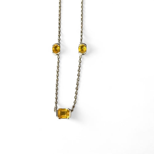 Collier Collier - Saphirs jaunes en or 18 carats 58 Facettes 205