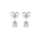 Boucles d'oreilles Boucles d’oreilles puces - Point de lumière en or blanc 18 kt et diamants 0,66 ct 58 Facettes 421
