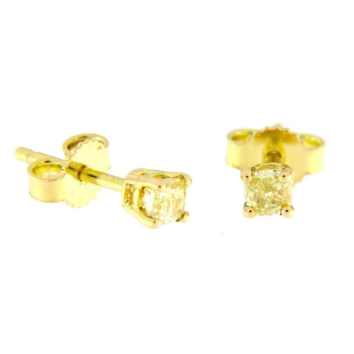 Boucles d'oreilles Guidetti - Boucles d'oreilles point de lumière en or jaune diamants fancy yellow 58 Facettes G3546