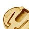Boutons de manchette Stella - Couvre-boutons de manchette ronds en or jaune 18 ct 58 Facettes 37571