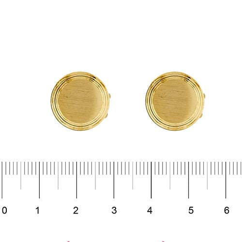 Boutons de manchette Stella - Couvre-boutons de manchette ronds en or jaune 18 ct 58 Facettes 37571