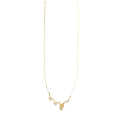 Collier Collier - Maille rolò avec 5 poissons en or jaune et blanc 18 ct 58 Facettes 34862