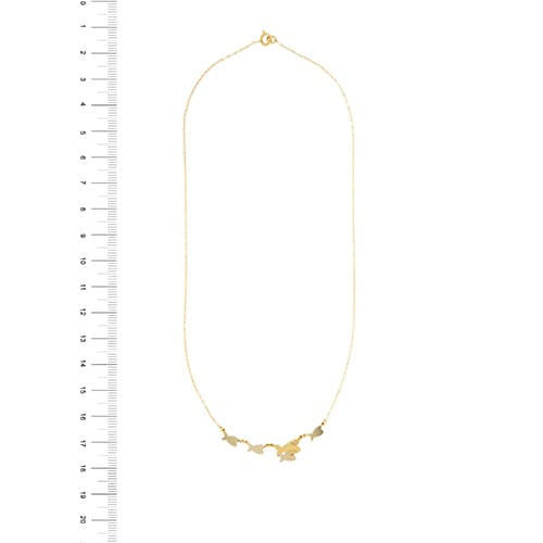 Collier Collier - Maille rolò avec 5 poissons en or jaune et blanc 18 ct 58 Facettes 34862