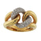Bague Guidetti - Bague à entrelacs en or rose et blanc avec diamants 58 Facettes G3750
