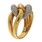 Bague Guidetti - Bague à entrelacs en or rose et blanc avec diamants 58 Facettes G3750