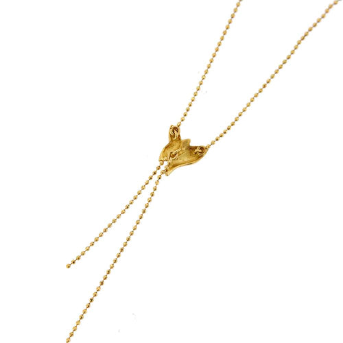 Collier Collier - Chaîne à boules avec pendentif papillon en or jaune 18 ct 58 Facettes 23414
