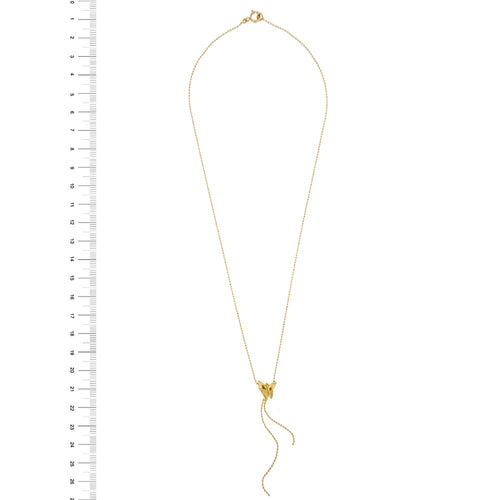 Collier Collier - Chaîne à boules avec pendentif papillon en or jaune 18 ct 58 Facettes 23414
