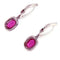 Boucles d'oreilles Guidetti - Boucles d'oreilles pendantes en or blanc, rubis et diamants 58 Facettes G3573