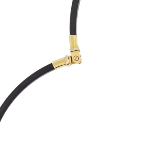 Collier Barakà - Collier en caoutchouc avec pendentif en or 18 ct et diamant 58 Facettes 39581
