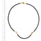 Collier Barakà - Collier en caoutchouc avec pendentif en or 18 ct et diamant 58 Facettes 39581