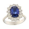 Bague 54 Guidetti - Bague en or blanc avec saphir 2,54 ct et diamants 58 Facettes G3367