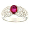 Bague Guidetti - Bague en or blanc diamants et rubis 58 Facettes G3150