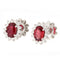 Boucles d'oreilles Guidetti - Boucles d’oreilles en or blanc rubis et diamants 58 Facettes G2779