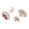 Boucles d'oreilles Guidetti - Boucles d’oreilles en or blanc rubis et diamants 58 Facettes G2779