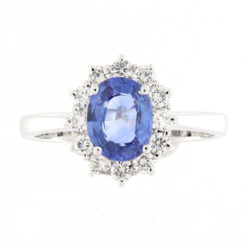 Bague Guidetti - Bague en or blanc avec saphir et diamants 58 Facettes G2787