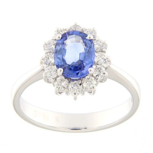Bague Guidetti - Bague en or blanc avec saphir et diamants 58 Facettes G2787