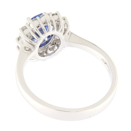 Bague Guidetti - Bague en or blanc avec saphir et diamants 58 Facettes G2787