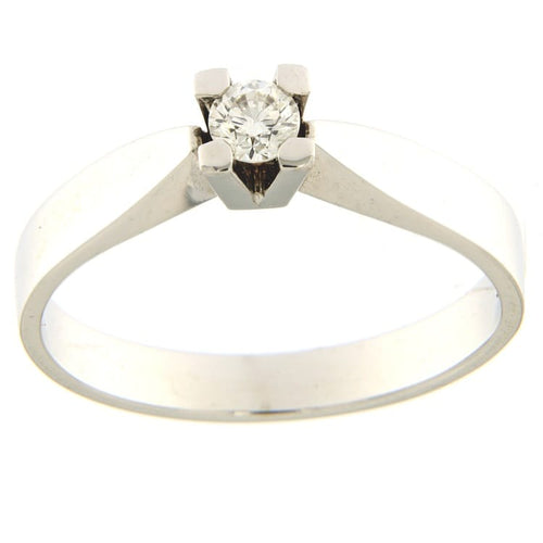 Bague Guidetti - Bague solitaire en or blanc avec diamant taille brillant 58 Facettes G3262