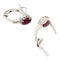 Boucles d'oreilles Guidetti - Orecchini en or blanc rubis et diamants 58 Facettes G2648