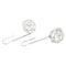 Boucles d'oreilles Guidetti - Boucles d'oreilles pendantes boule en or blanc et diamants 58 Facettes G2655