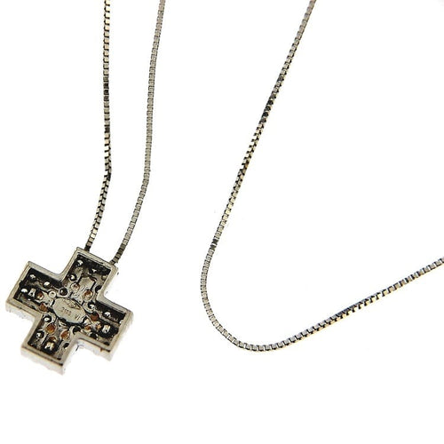 Collier Guidetti - Collier croix en or blanc diamants 58 Facettes G2645