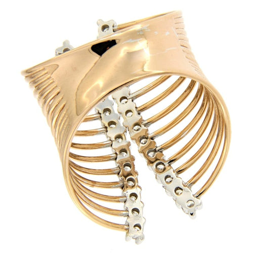 Bague Guidetti - Bague en or rose et blanc avec diamants taille brillant 58 Facettes G2656