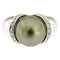 Bague Guidetti - Bague en or blanc avec perle Tahiti et diamants 58 Facettes G2639