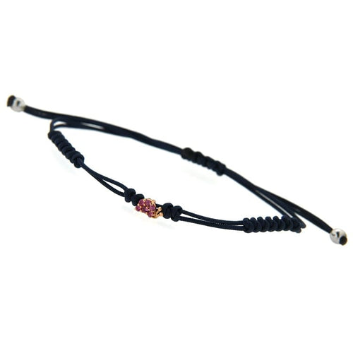 Bracelet TiVìTiBì - Bracelet cordon et chiocciolina en or jaune et rubis 58 Facettes G455