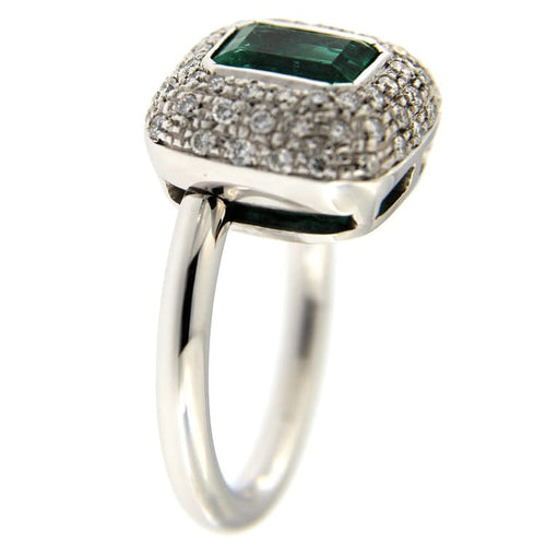 Bague Guidetti - Bague en or blanc, saphir central et diamants taille brillant 58 Facettes G321